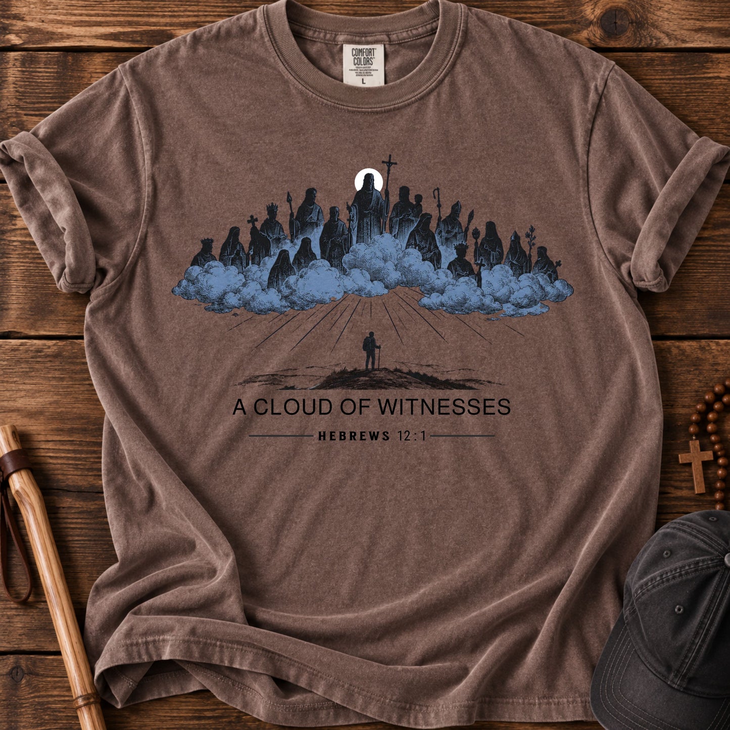 A Cloud of Witnesses Tee in Espresso