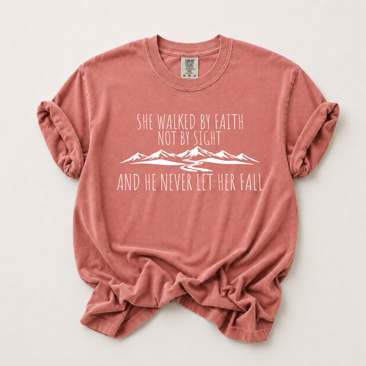 She Walked By Faith Tee in Watermelon