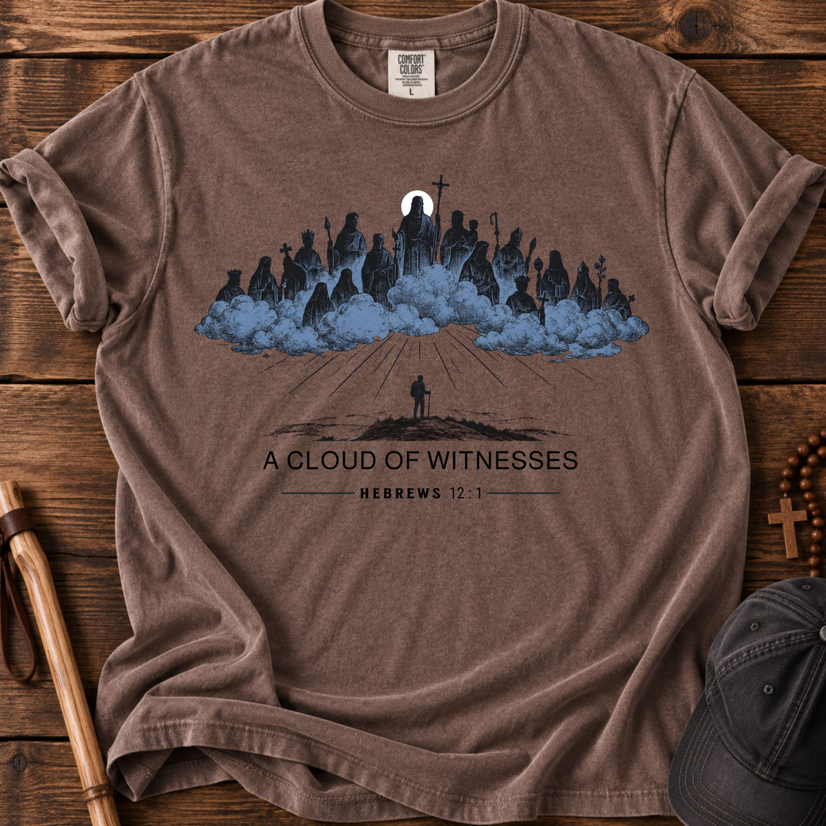 A Cloud of Witnesses Tee in Espresso