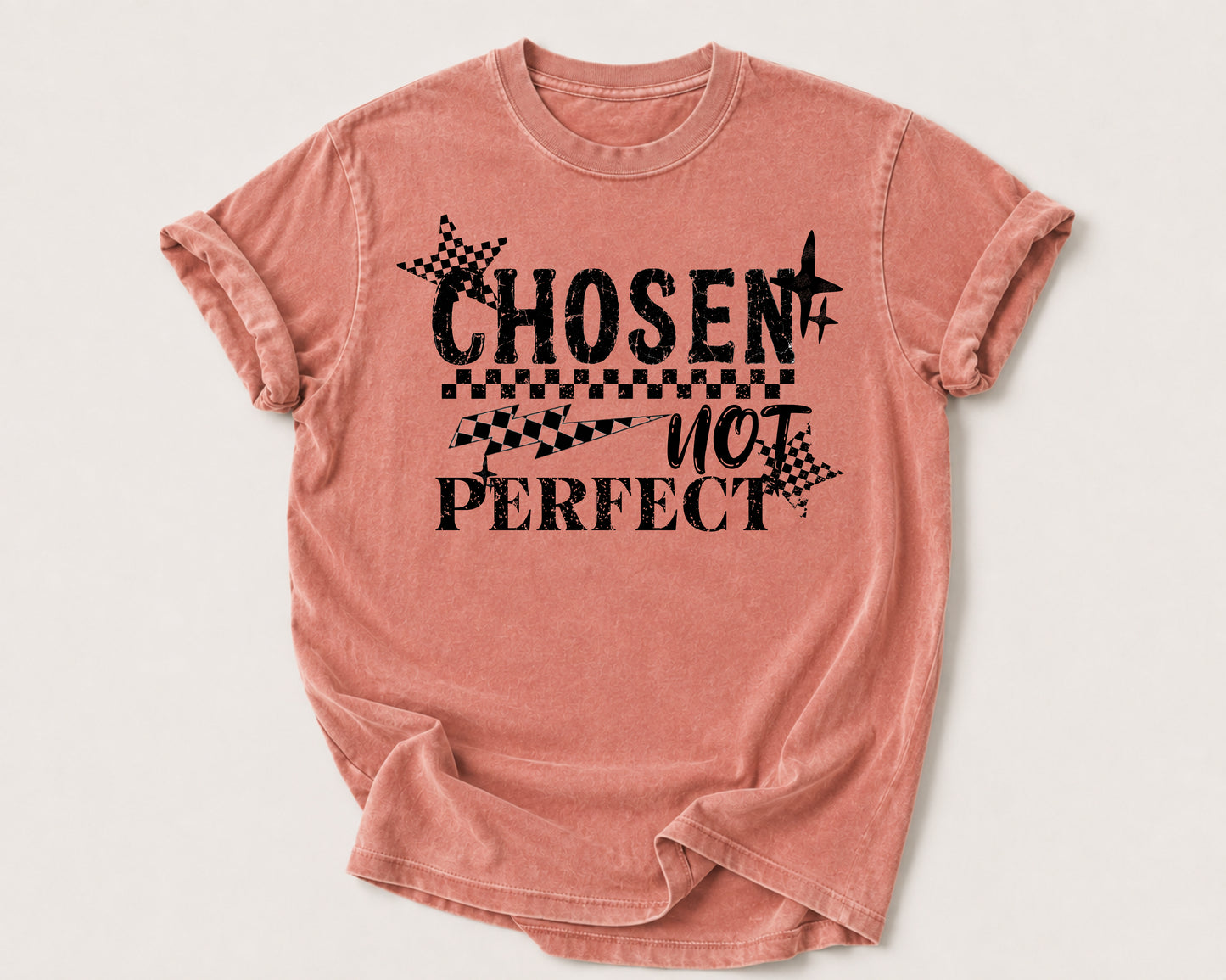 Chosen Not Perfect Graphic T-Shirt in Watermelon