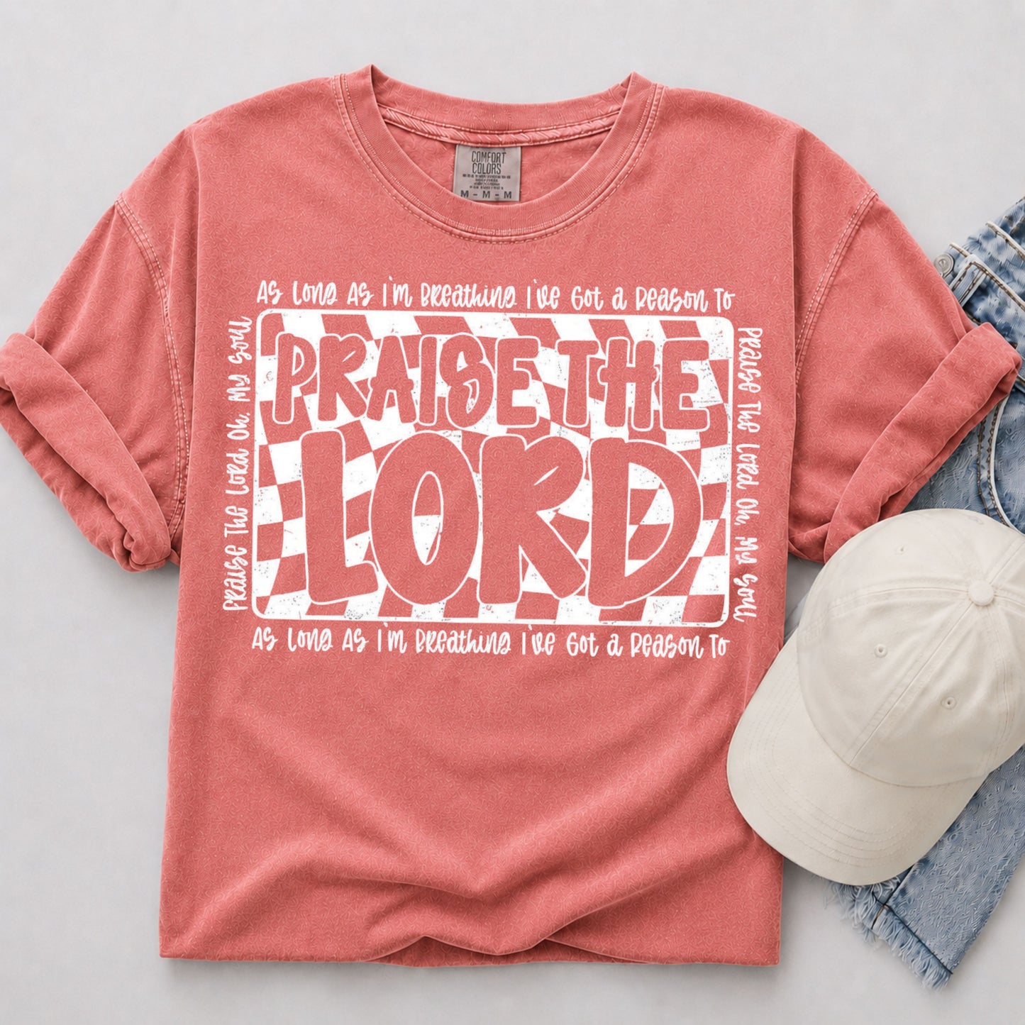 Praise The Lord Tee in Watermelon