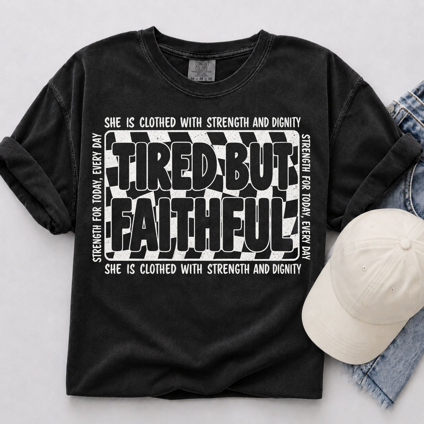 Tired But Faithful Tee in Black