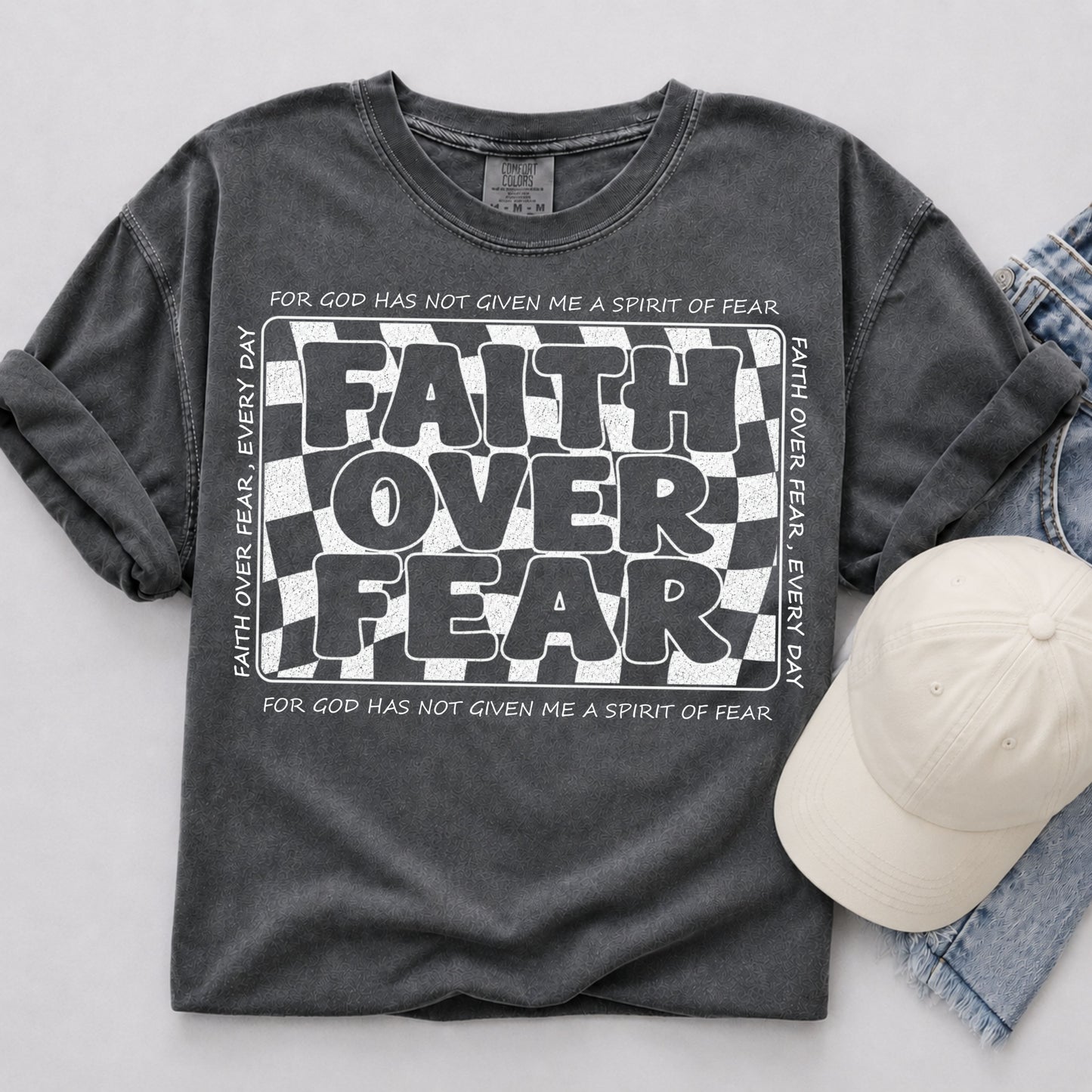 Faith Over Fear Tee in Pepper