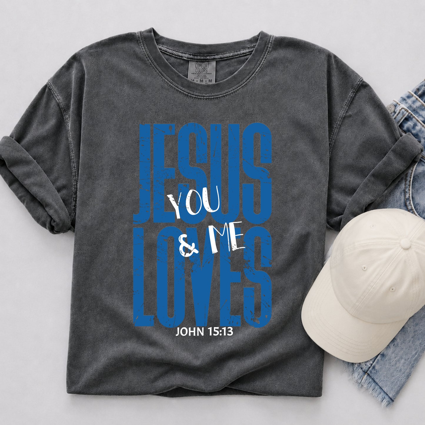 Jesus Loves You & Me Tee in Pepper