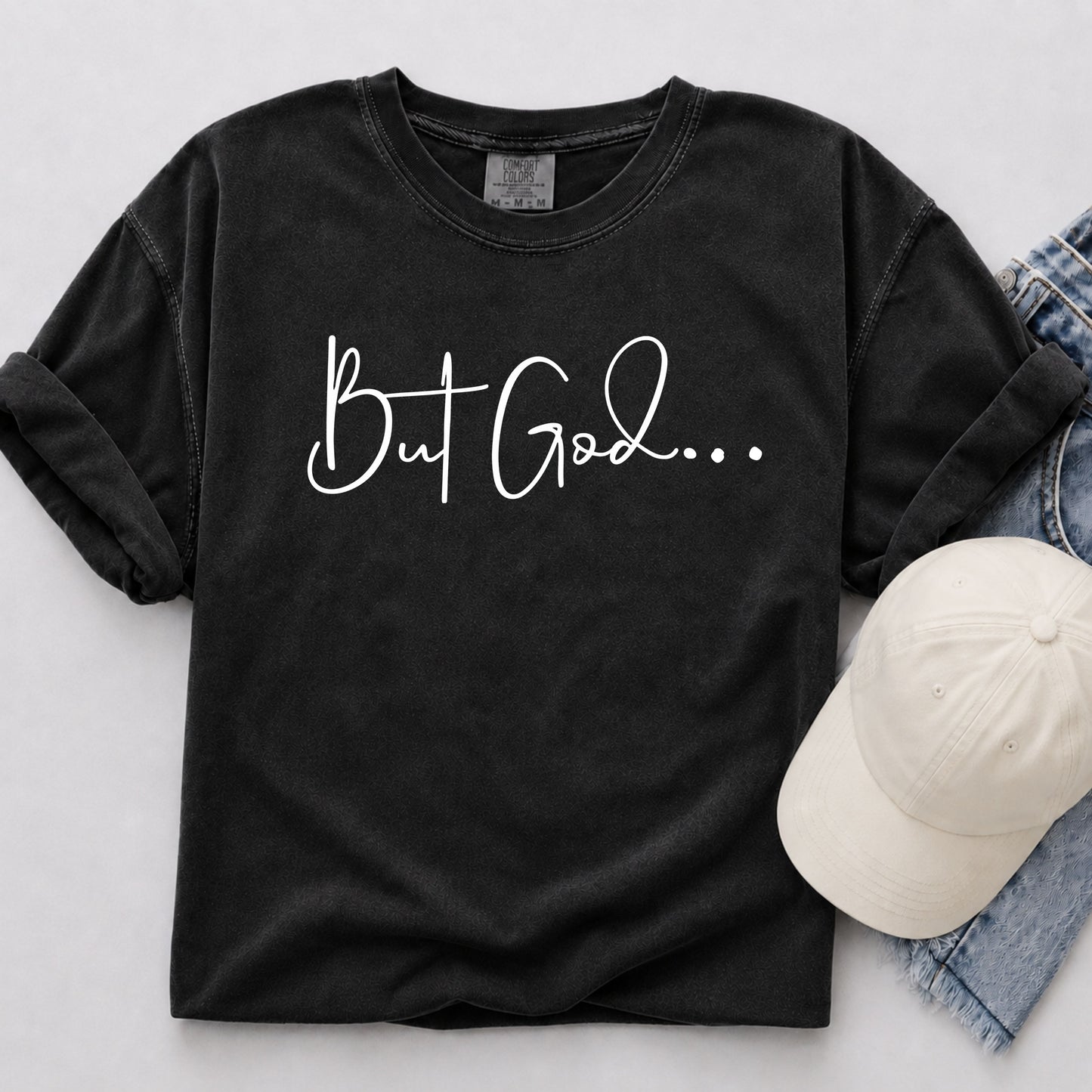 But God Tee in Blue Spruce