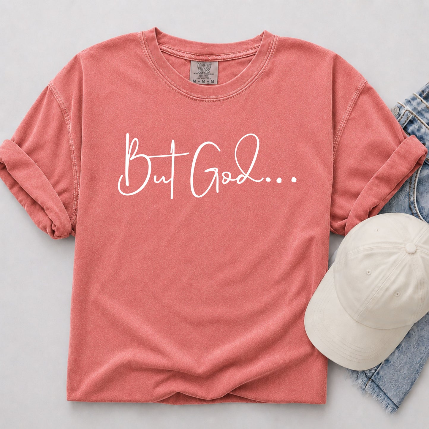But God Tee in Watermelon
