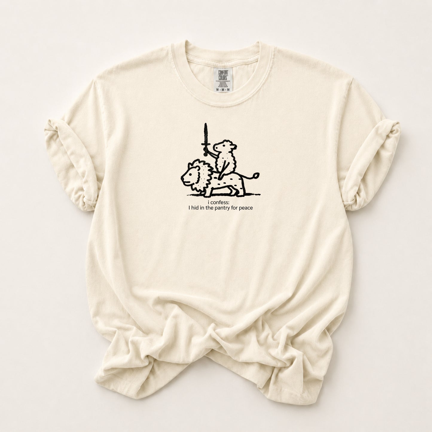 Lion Rider Tee in Ivory