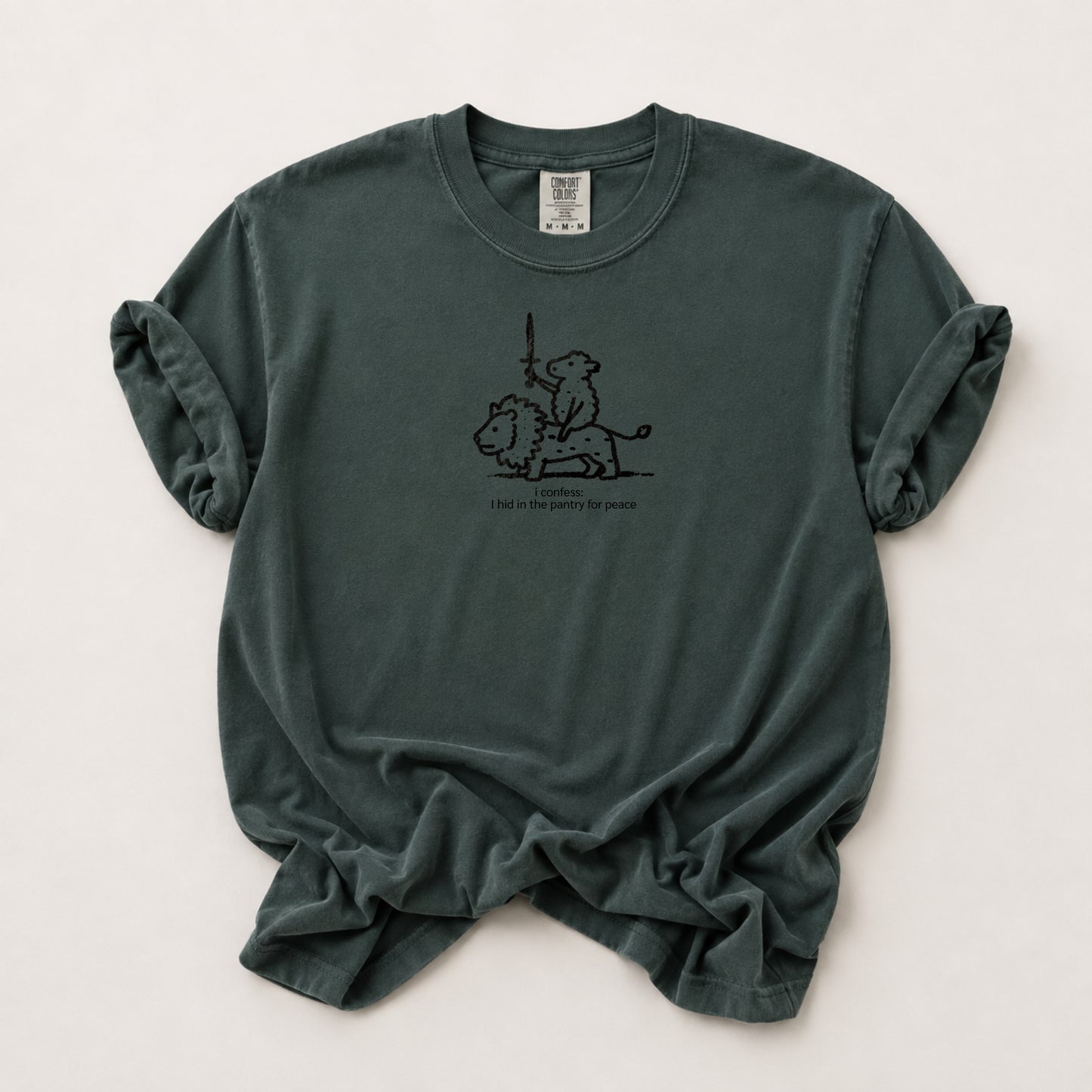 Lion Rider Tee in Blue Spruce