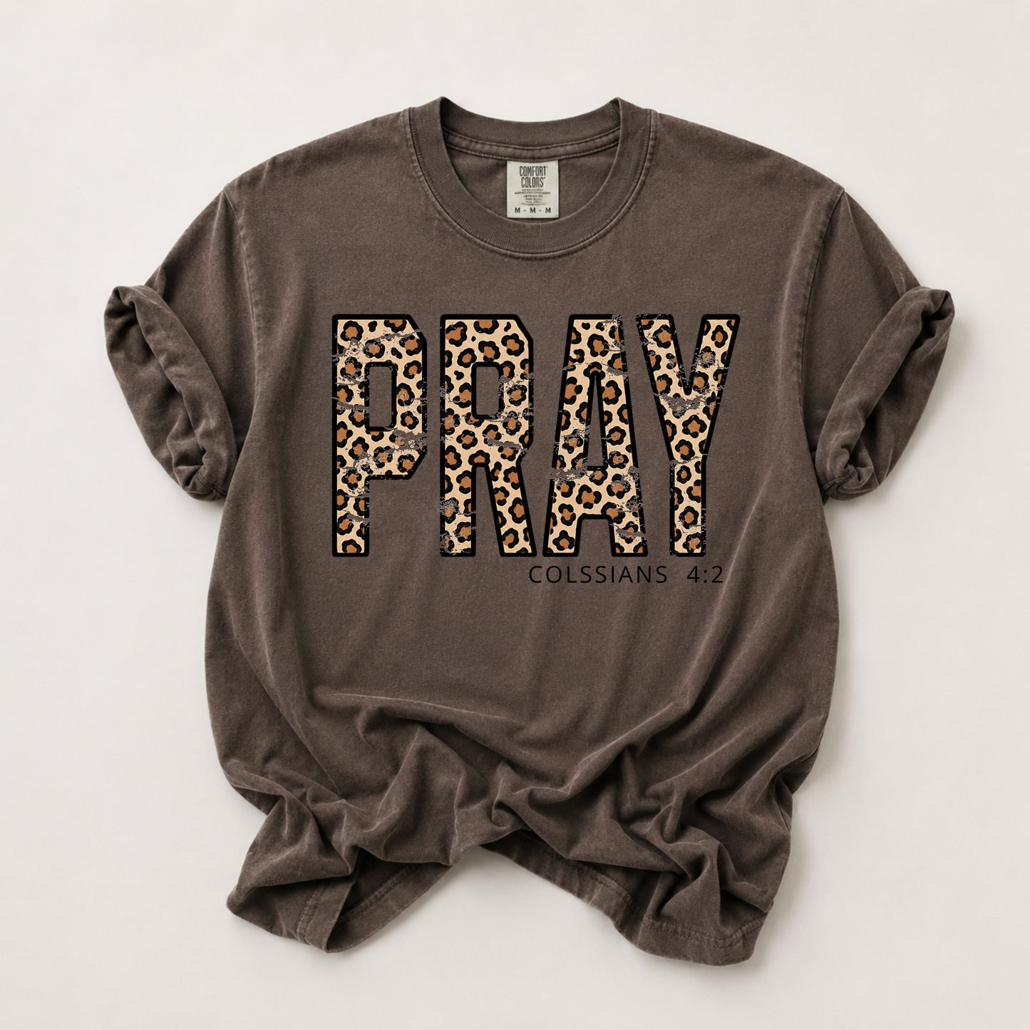 Pray Leopard Tee in Espresso