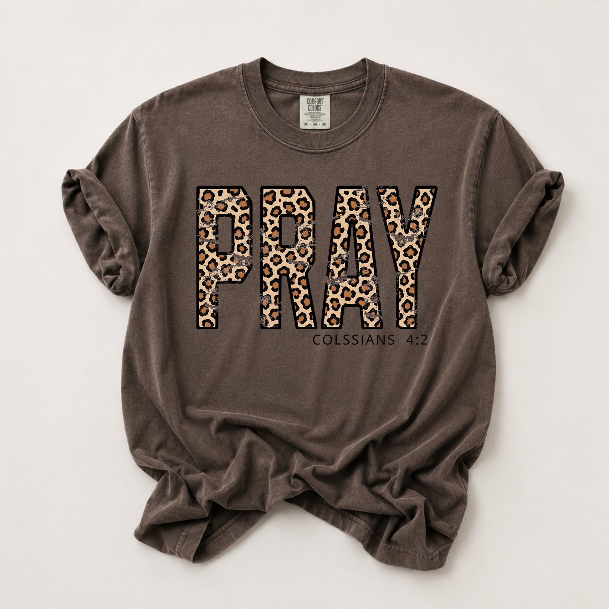 Pray Leopard Tee in Espresso