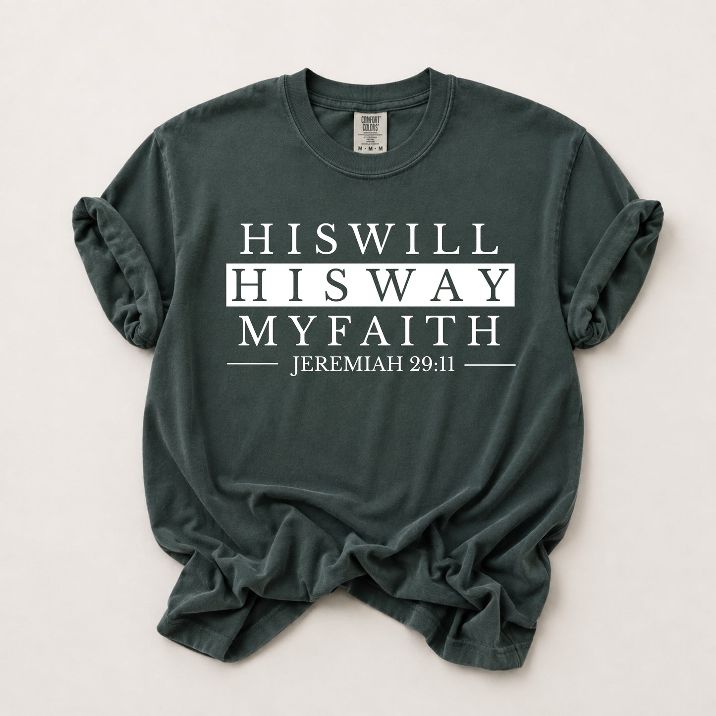 His Way Tee in Blue Spruce
