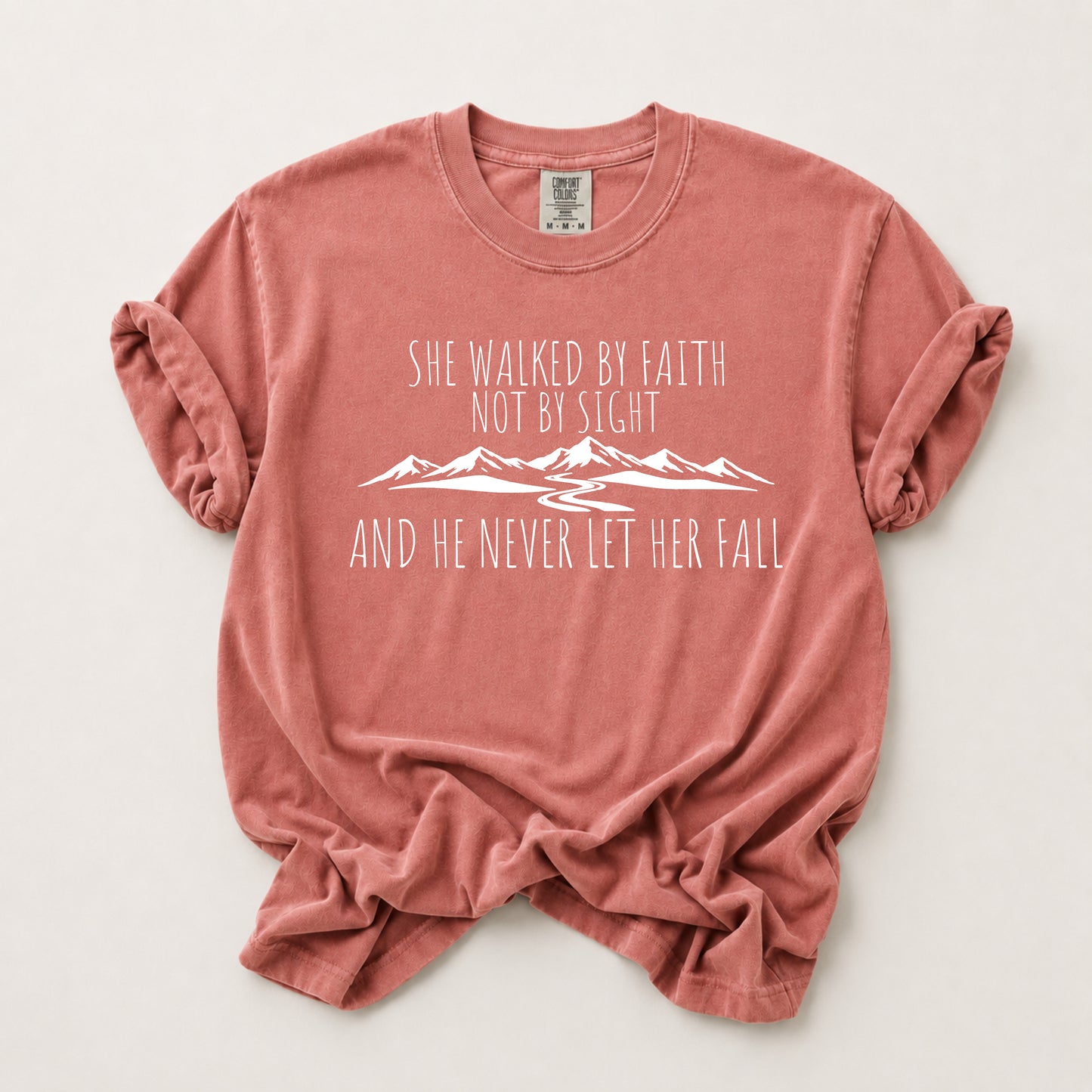 She Walked By Faith Tee in Watermelon