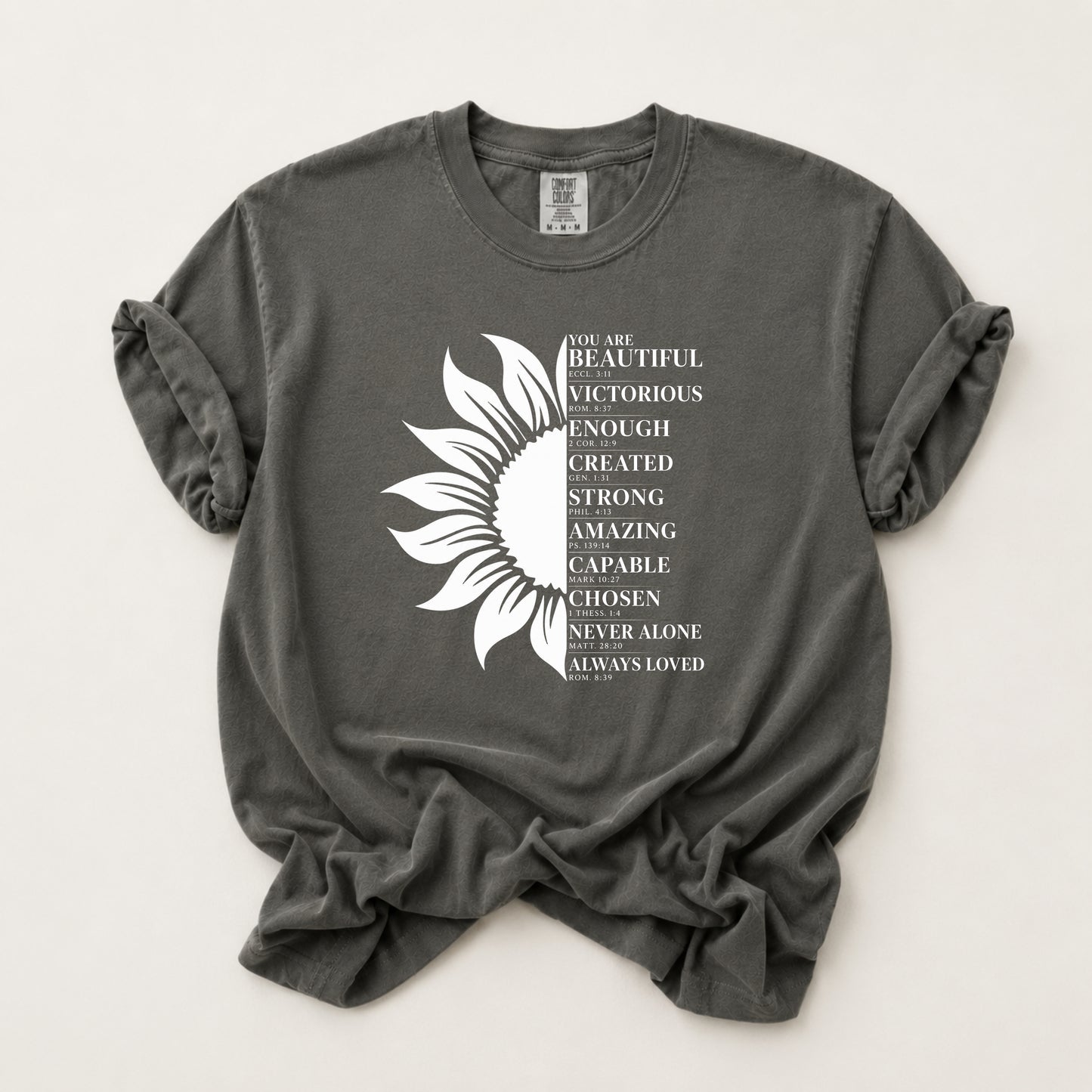 Sunflower Affirmations Tee in Pepper