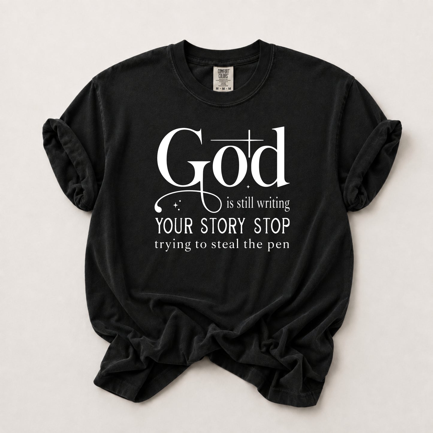 God Is Writing Tee in Watermelon