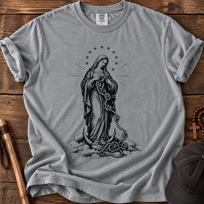Our Lady Undoer of Knots Tee in Grey