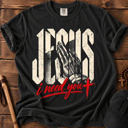 Praying Hands Tee in Black