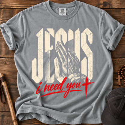 Praying Hands Tee in Grey