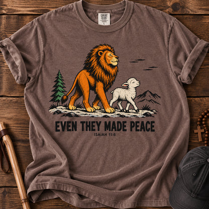 Lion and Lamb Tee in Espresso