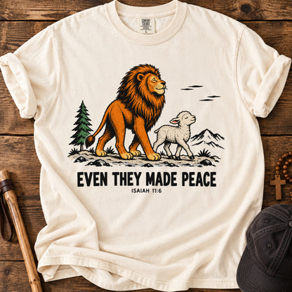 Lion and Lamb Tee in Ivory