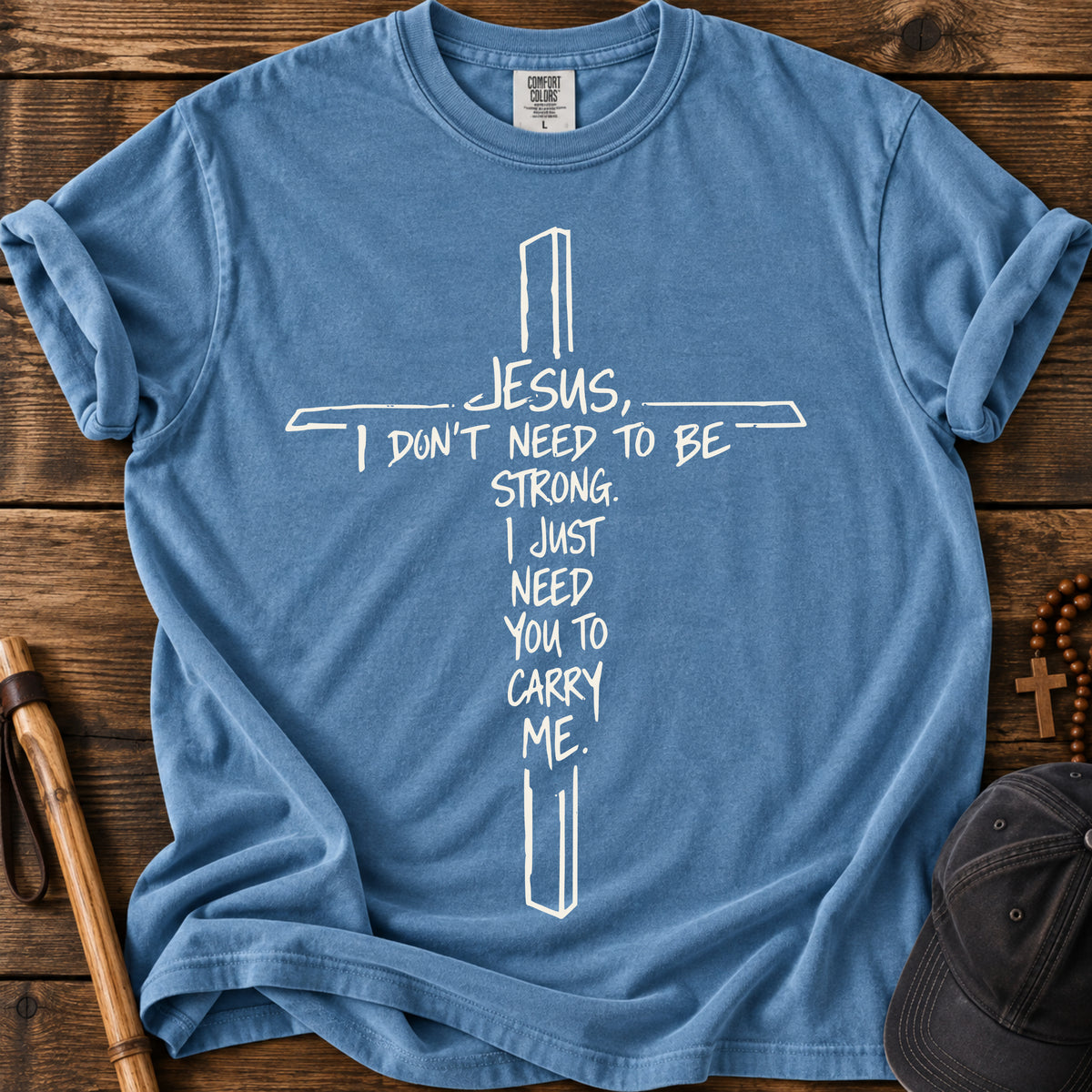 Carry Me Tee in Blue Jean