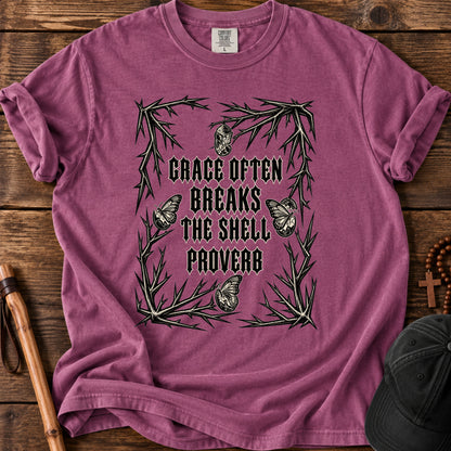 Grace Often Breaks the Shell Tee in Berry