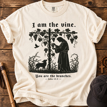 I Am the Vine Tee in Ivory