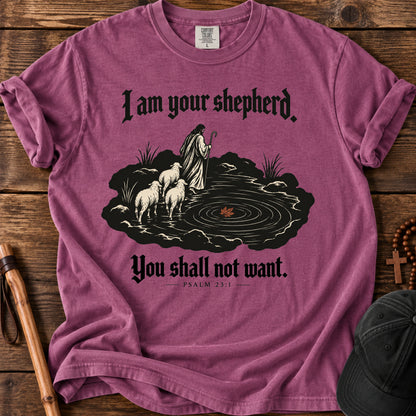I Am Your Shepherd Tee in Berry