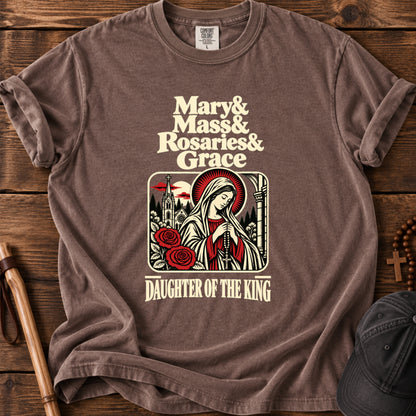 Mary & Mass Daughter of the King Tee in Espresso