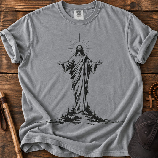Jesus On The Mountain Tee in Grey