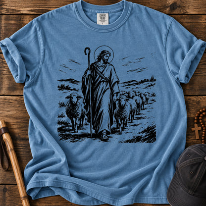 Shepherd of Souls Tee in Blue Jean