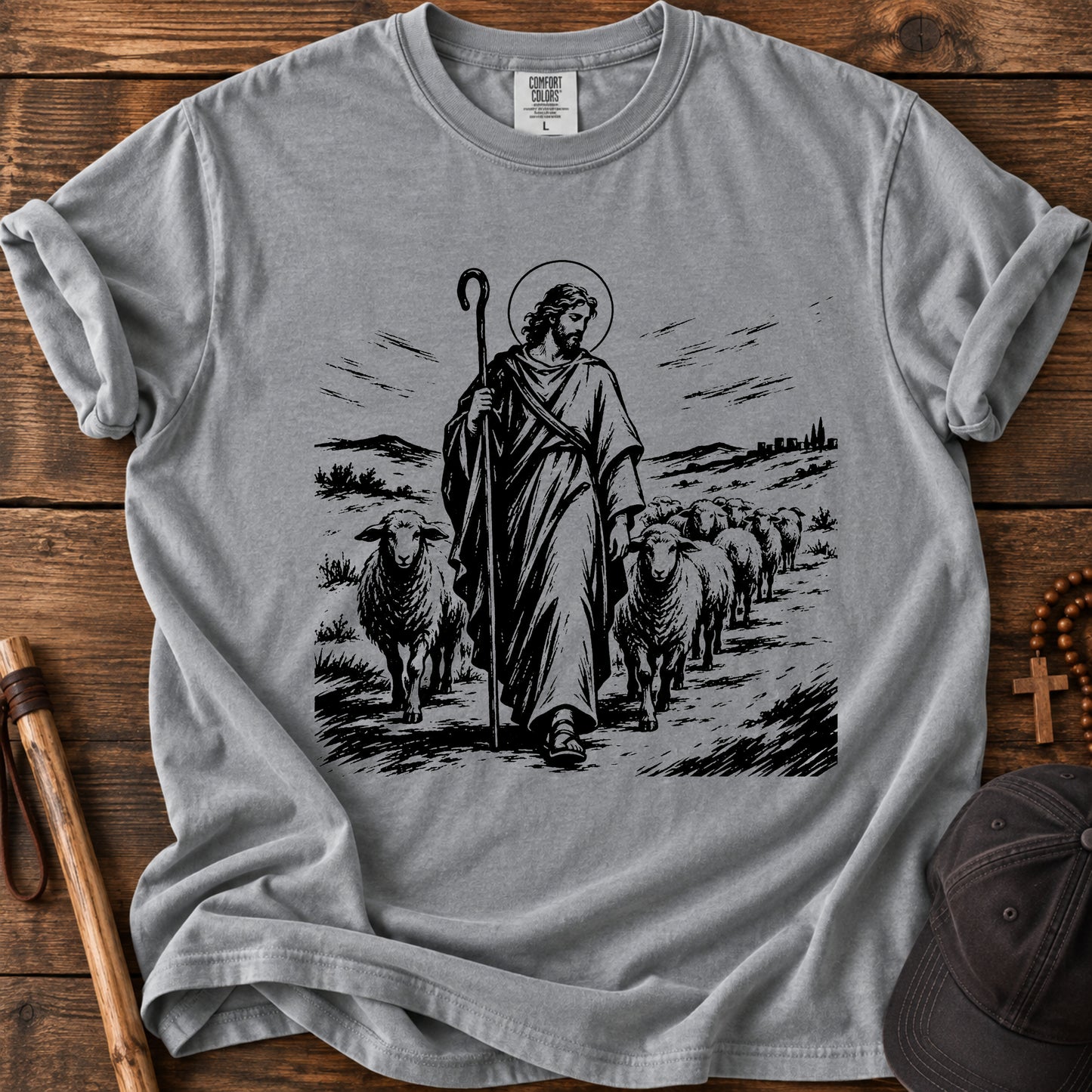 Shepherd of Souls Tee in Grey