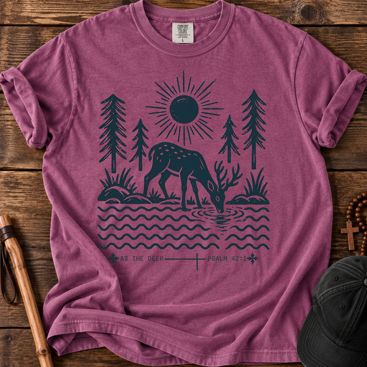 As The Deer Tee in Berry