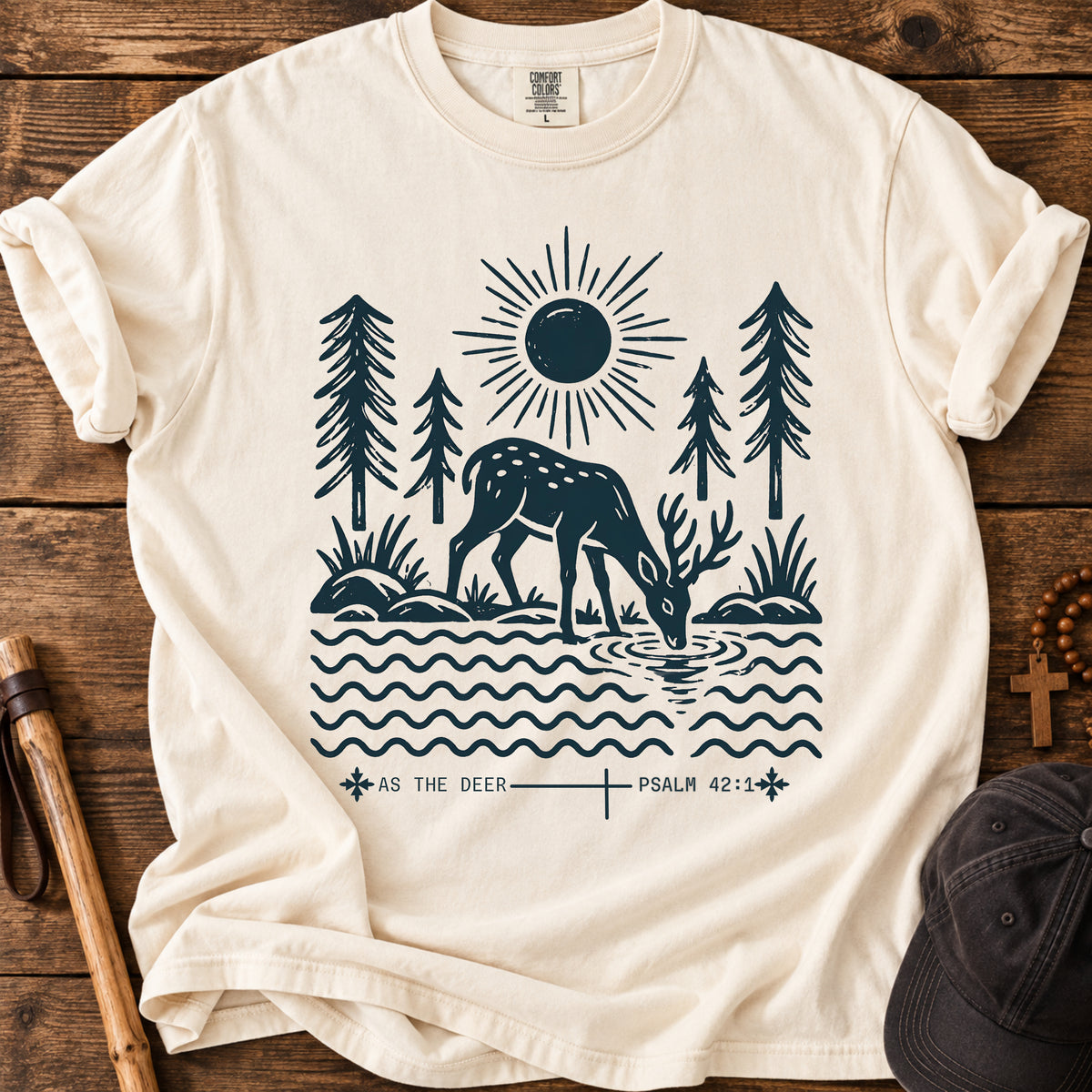 As The Deer Tee in Ivory