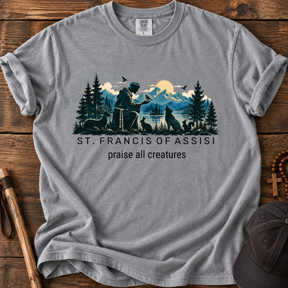 St. Francis Tee in Grey
