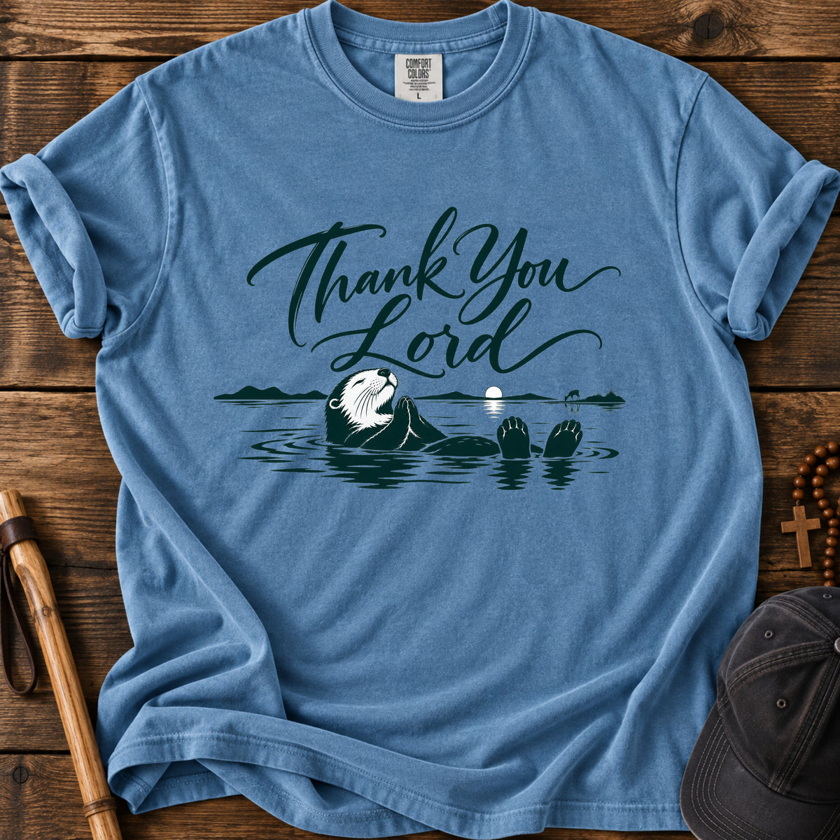 Thank You Lord Tee in Blue Jean