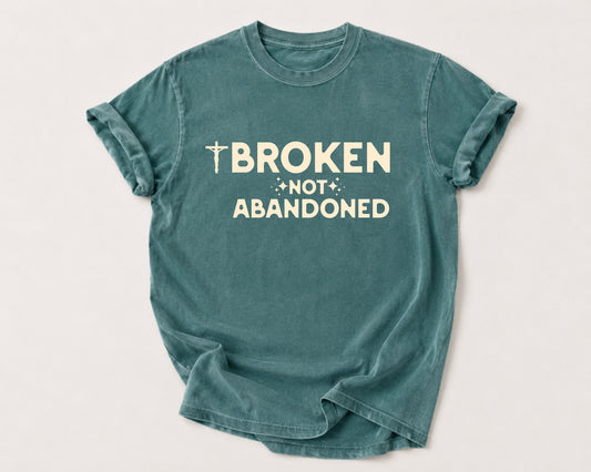 Broken Not Abandoned T-Shirt in Blue Spruce