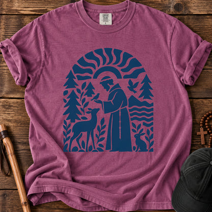 Saint Francis Nature Tee in Berry