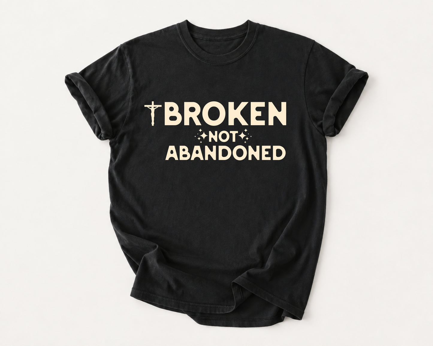 Broken Not Abandoned T-Shirt in Black