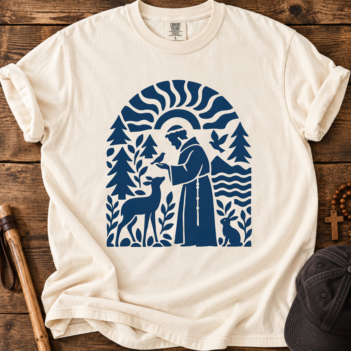 Saint Francis Nature Tee in Ivory