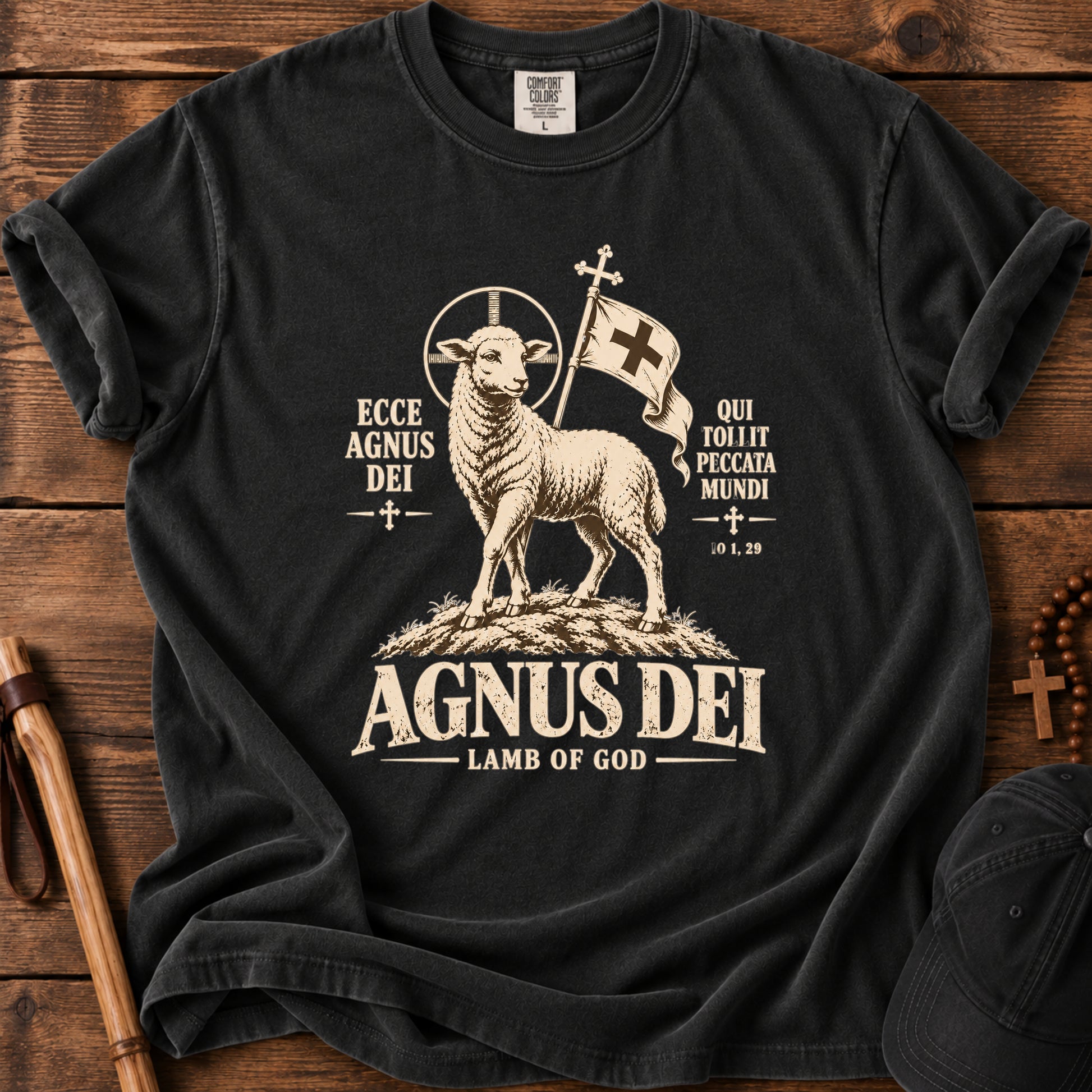 Agnus Dei Tee in Black