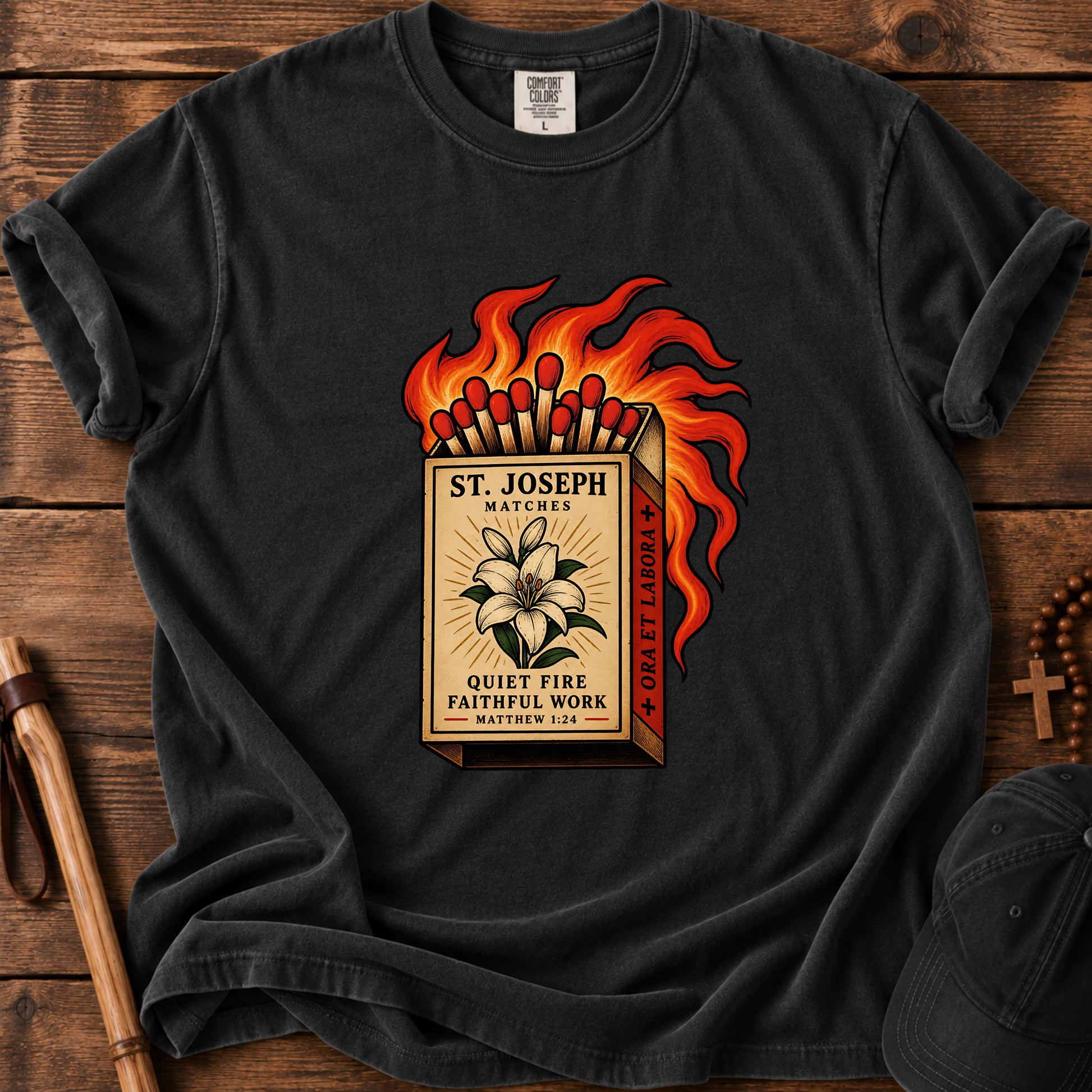 St. Joseph Matches Tee in Black