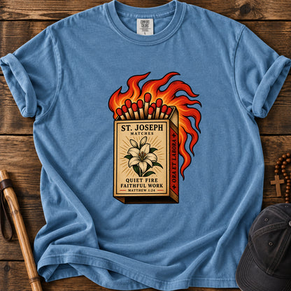St. Joseph Matches Tee in Blue Jean