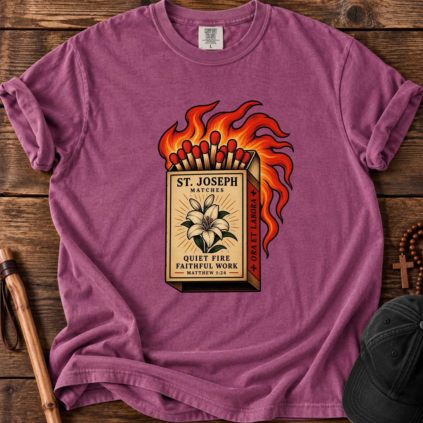 St. Joseph Matches Tee in Berry