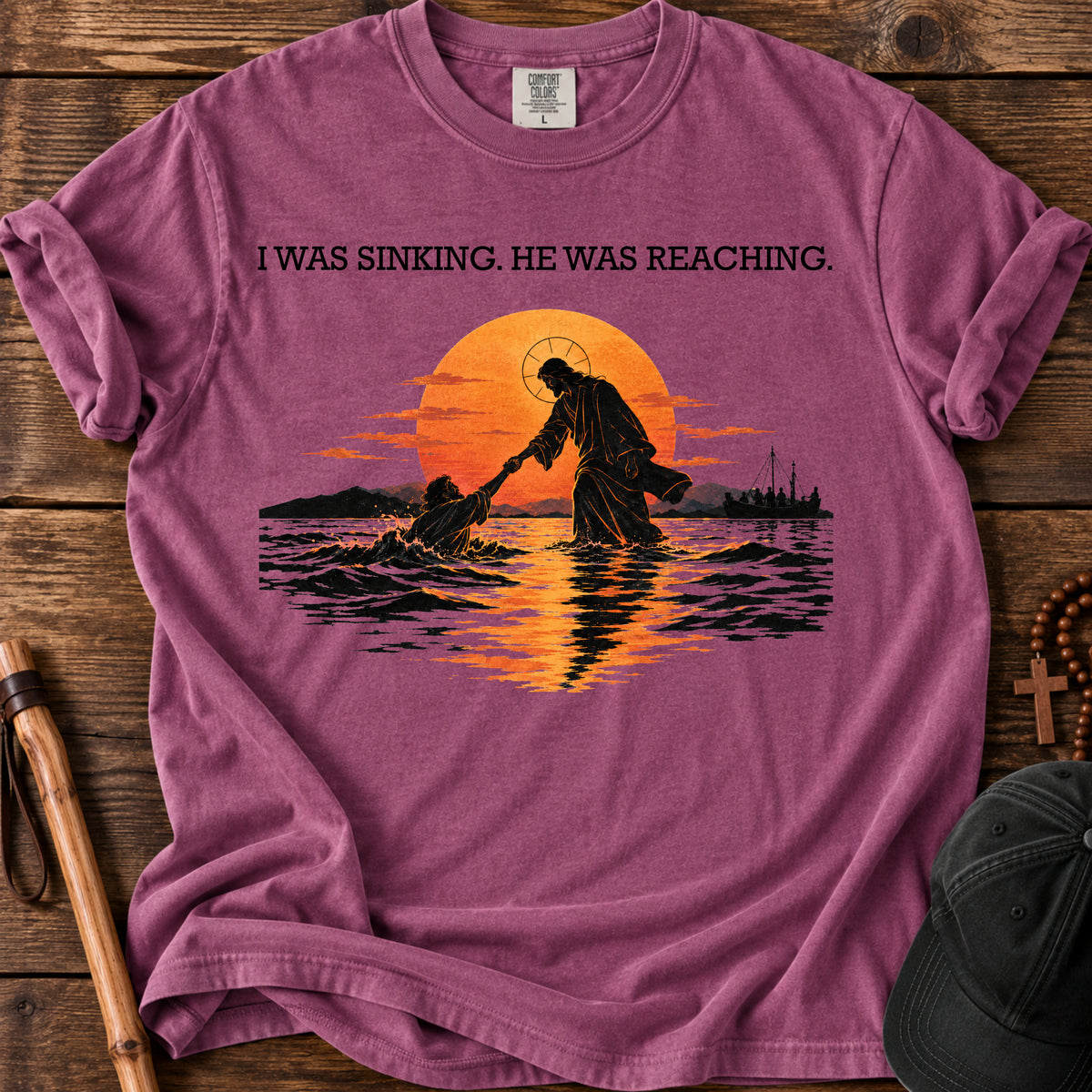 I Was Sinking Tee in Berry