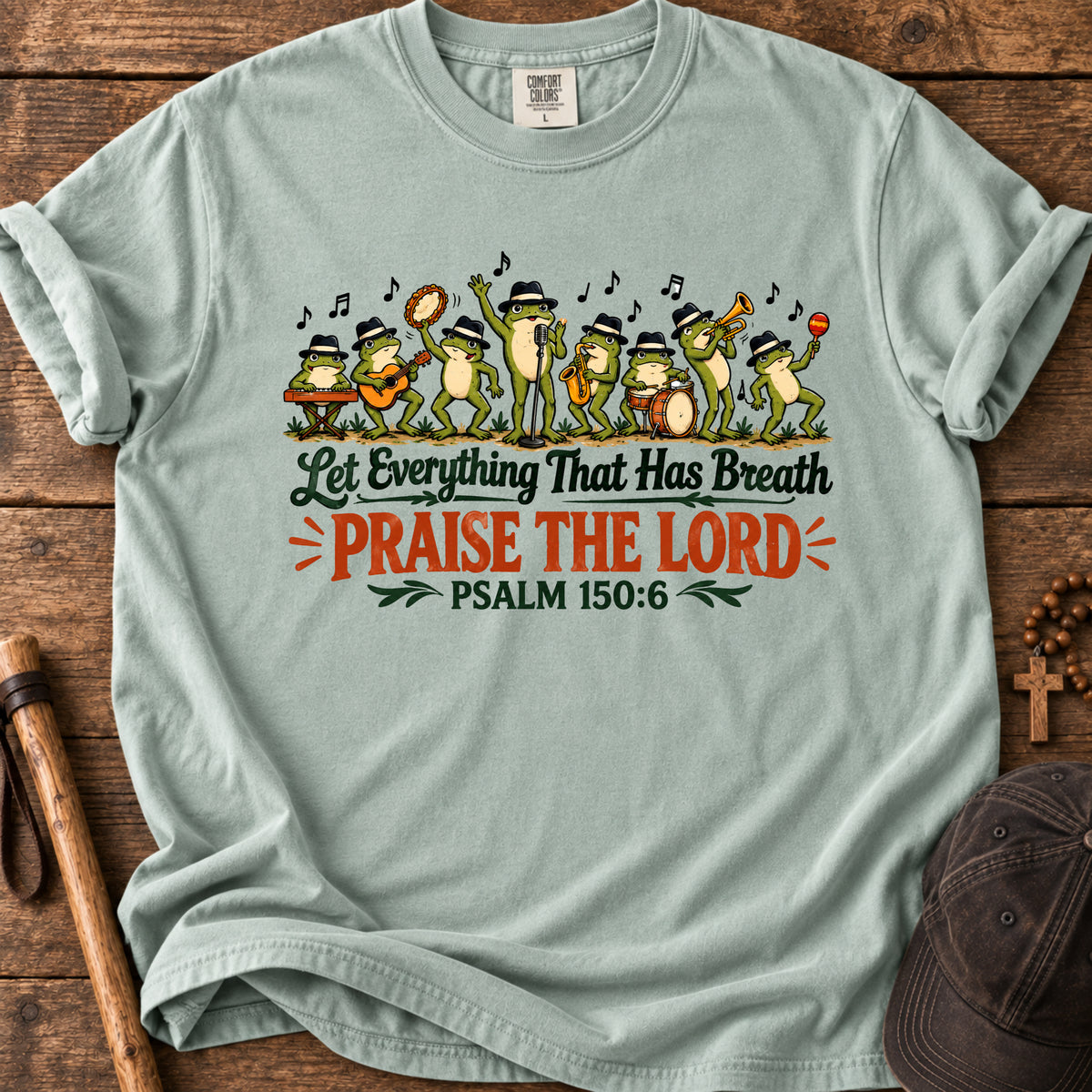 Psalm 150 Praise Tee in Bay