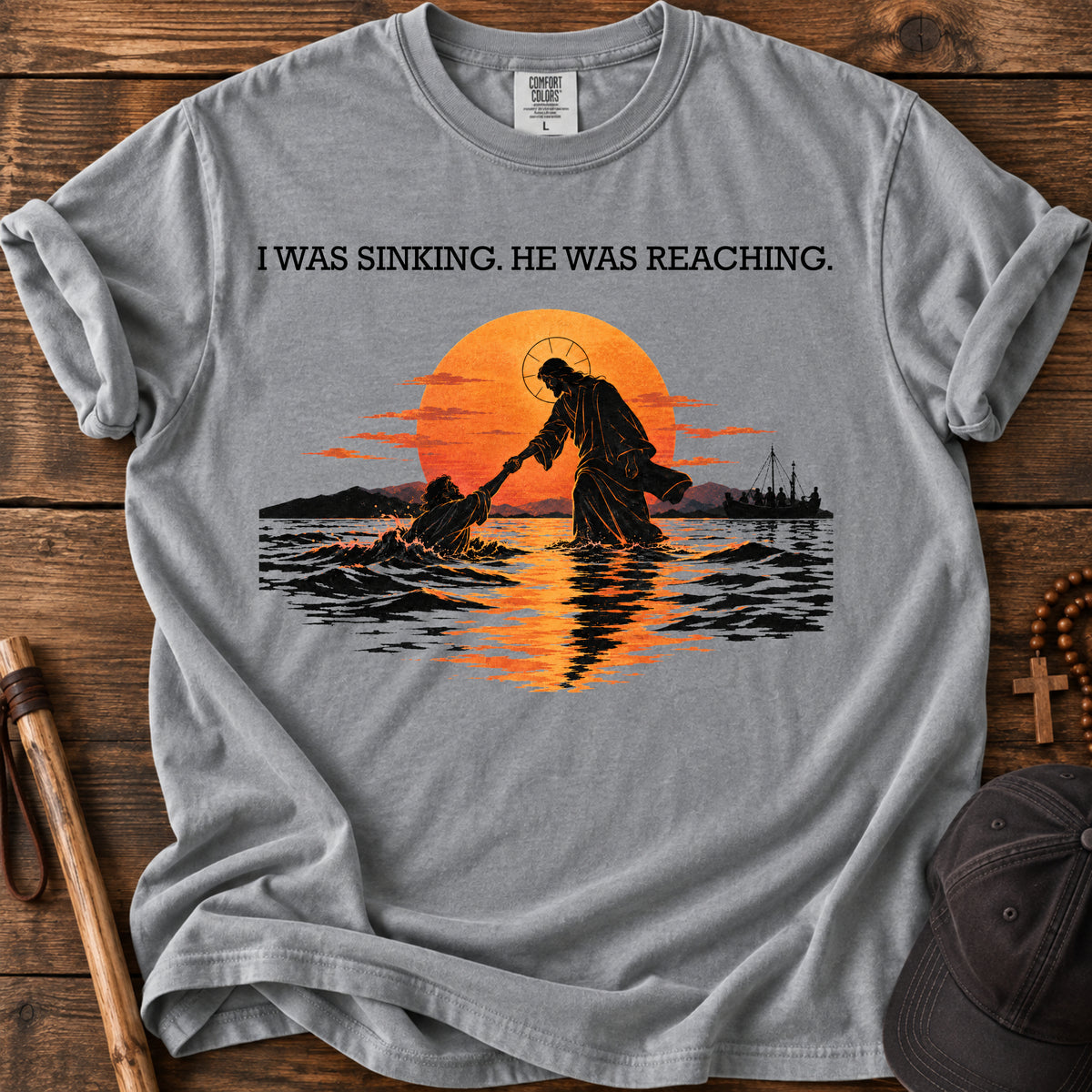 I Was Sinking Tee in Grey