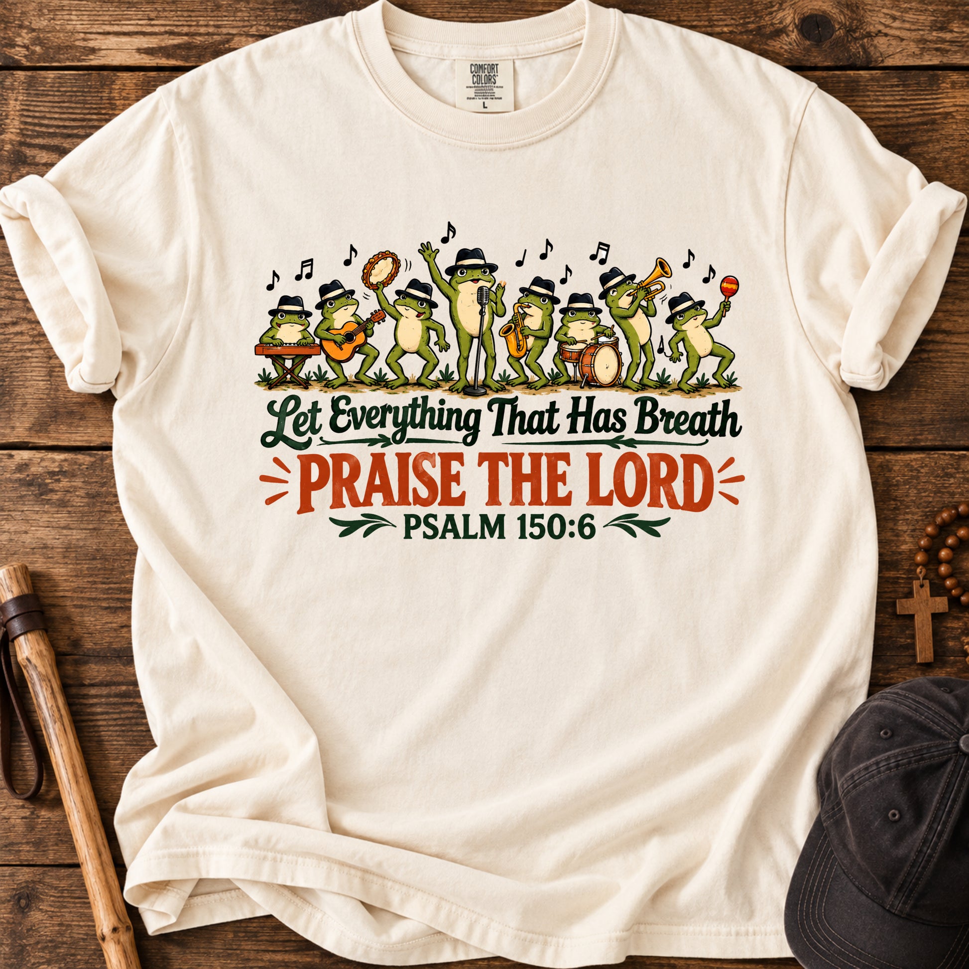 Psalm 150 Praise Tee in Ivory