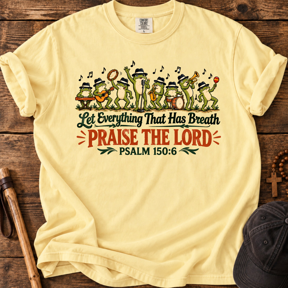 Psalm 150 Praise Tee in Butter