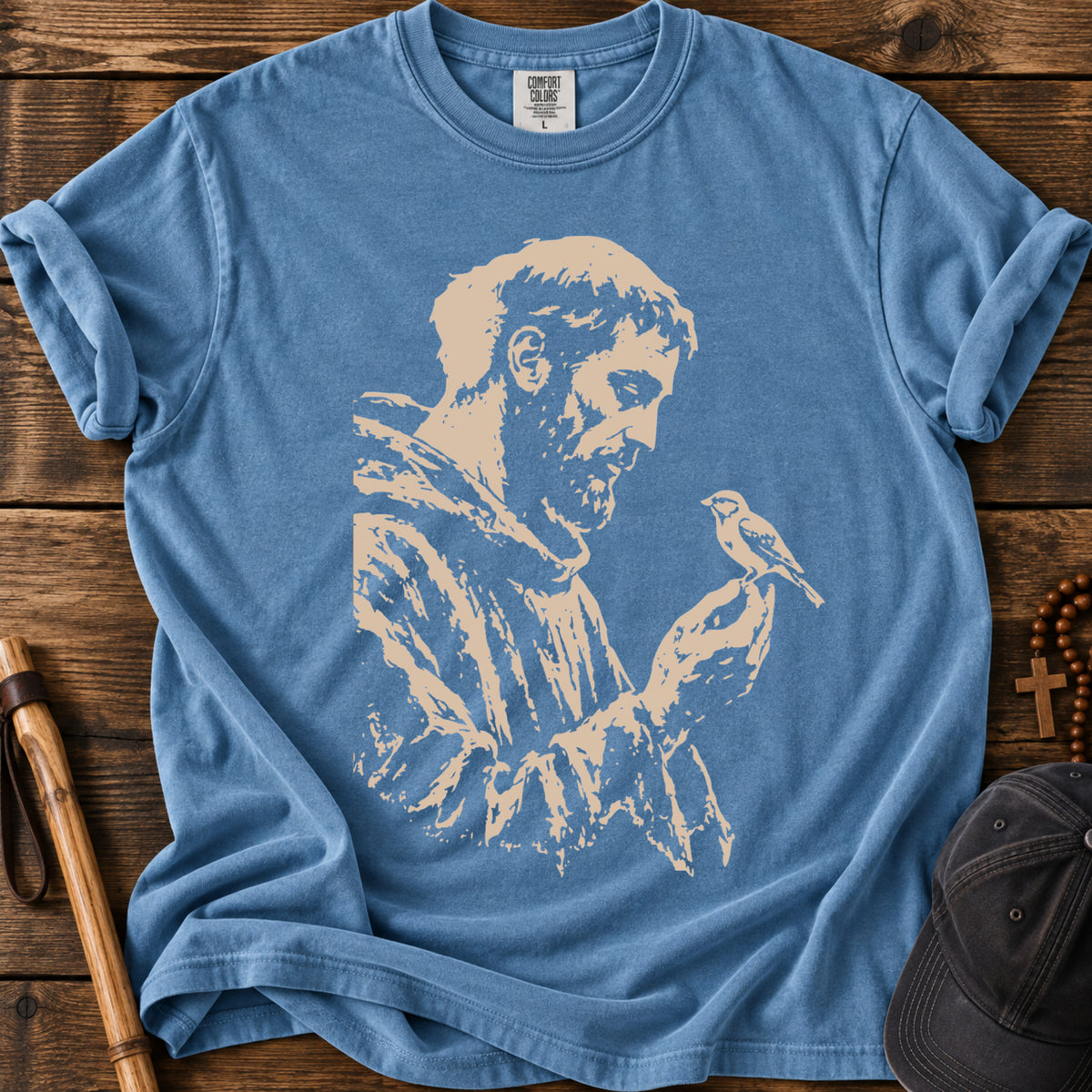 Saint and Sparrow Tee in Blue Jean