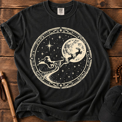 Moonlit Sleigh Tee in Black